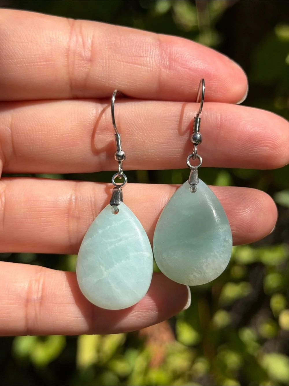 Light Aqua Teardrop Dangle Earrings - Women Jewelry Palo